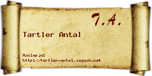 Tartler Antal névjegykártya